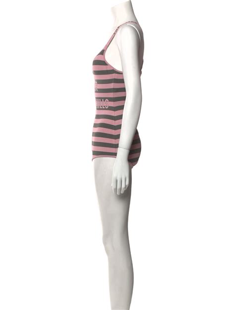 christian dior striped bodysuit 